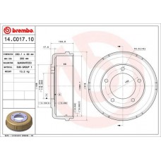 14.C017.10 BREMBO Гальмівний барабан