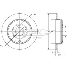 TX 73-04 TOMEX Brakes Гальмівний диск