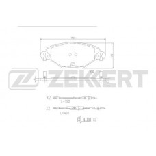 BS-2909 ZEKKERT Комплект гальмівних колодок дисковий гальм