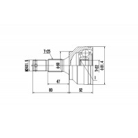DCV810025 DYNAMATRIX Шарнирный комплект, Привідний вал