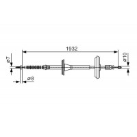 1 987 482 021 BOSCH Тросик, cтояночный тормоз