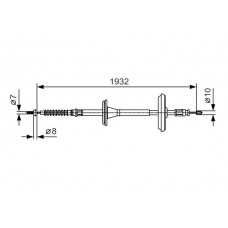 1 987 482 021 BOSCH Тросик, cтояночный тормоз