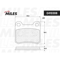 E410308 MILES Комплект гальмівних колодок дисковий гальм