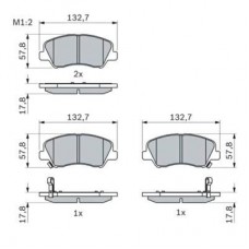 GBP880184 G.U.D. КомплеК т гальмівних колодок, дискове гальмо