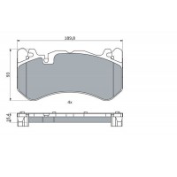 0 986 424 861 BOSCH Комплект гальмівних колодок дисковий гальм