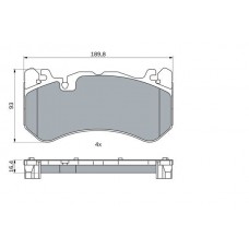 0 986 424 861 BOSCH Комплект гальмівних колодок дисковий гальм