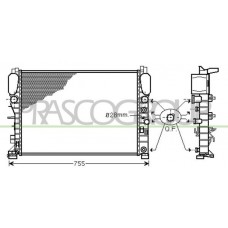 ME039R002 PRASCO Радіатор охолодження двигуна