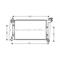 TOA2289 AVA QUALITY COOLING Радіатор охолодження двигуна