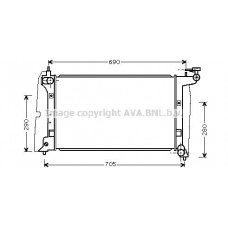 TOA2289 AVA QUALITY COOLING Радіатор охолодження двигуна