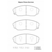 K360A10 NPS Комплект гальмівних колодок дисковий гальм