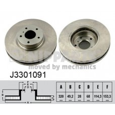 J3301091 NIPPARTS Гальмівний диск