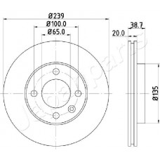 DI-0939 JAPANPARTS Гальмівний диск