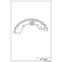 K11238 MK Kashiyama Комплект гальмівних колодок