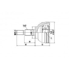 DCV850041 DYNAMATRIX Шарнирный комплект, Привідний вал