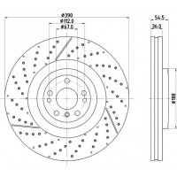 8DD 355 134-711 HELLA PAGID Гальмівний диск