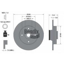 BDS1106 BENDIX Braking Гальмівний диск