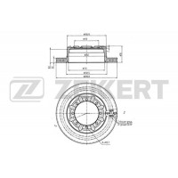 BS-5595 ZEKKERT Гальмівний диск