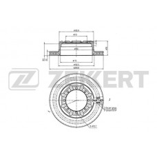 BS-5595 ZEKKERT Гальмівний диск