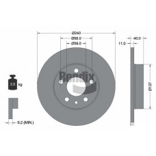 BDS2053 BENDIX Braking Гальмівний диск