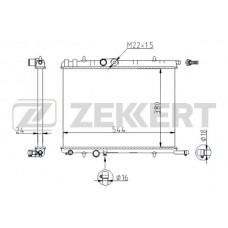 MK-1086 ZEKKERT Радіатор охолодження двигуна