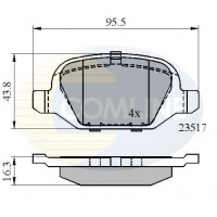 CBP01559 COMLINE Комплект гальмівних колодок дисковий гальм