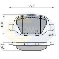 CBP01559 COMLINE Комплект гальмівних колодок дисковий гальм