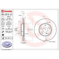 09.C312.21 BREMBO Гальмівний диск