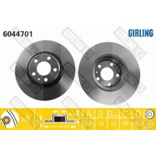 6044701 GIRLING Гальмівний диск