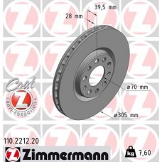 110.2212.20 ZIMMERMANN Гальмівний диск