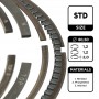 R1002000 ET ENGINETEAM Комплект поршневих кілець