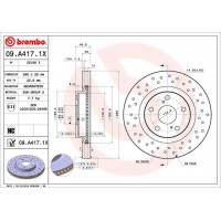 09.A417.1X BREMBO Гальмівний диск