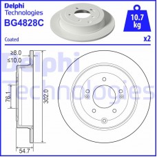 BG4828C DELPHI Гальмівний диск