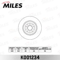 K001234 MILES Гальмівний диск