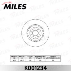 K001234 MILES Гальмівний диск