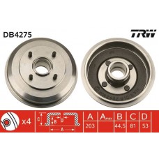 DB4275 TRW Гальмівний барабан