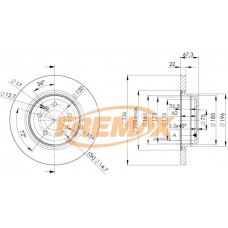 BD-4655 FREMAX Гальмівний диск