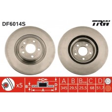 DF6014S TRW Гальмівний диск