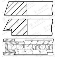08-101200-00 GOETZE ENGINE Комплект поршневих кілець