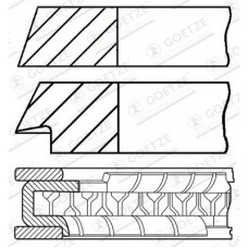 08-101200-00 GOETZE ENGINE Комплект поршневих кілець