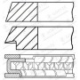 08-101200-00 GOETZE ENGINE Комплект поршневих кілець