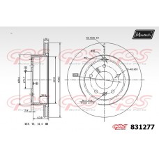 831277 MAXTECH Гальмівний диск