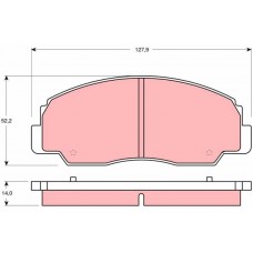 GDB1134 TRW Комплект гальмівних колодок дисковий гальм