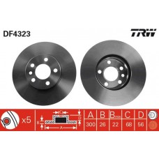 DF4323 TRW Гальмівний диск