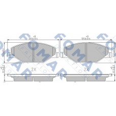 FO 247281 FOMAR Friction Комплект гальмівних колодок дисковий гальм