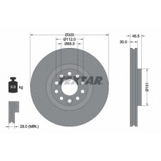 92158305 TEXTAR Гальмівний диск
