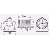 VN8408 AVA QUALITY COOLING Вентилятор салону