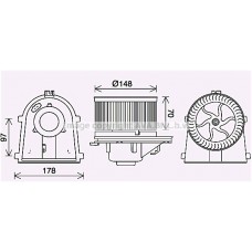 VN8408 AVA QUALITY COOLING Вентилятор салону