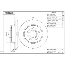K6R929S AISIN Гальмівний диск