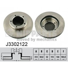 J3302122 NIPPARTS Гальмівний диск
