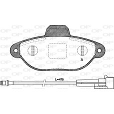 BPA0414.01 OPEN PARTS Комплект гальмівних колодок дисковий гальм
